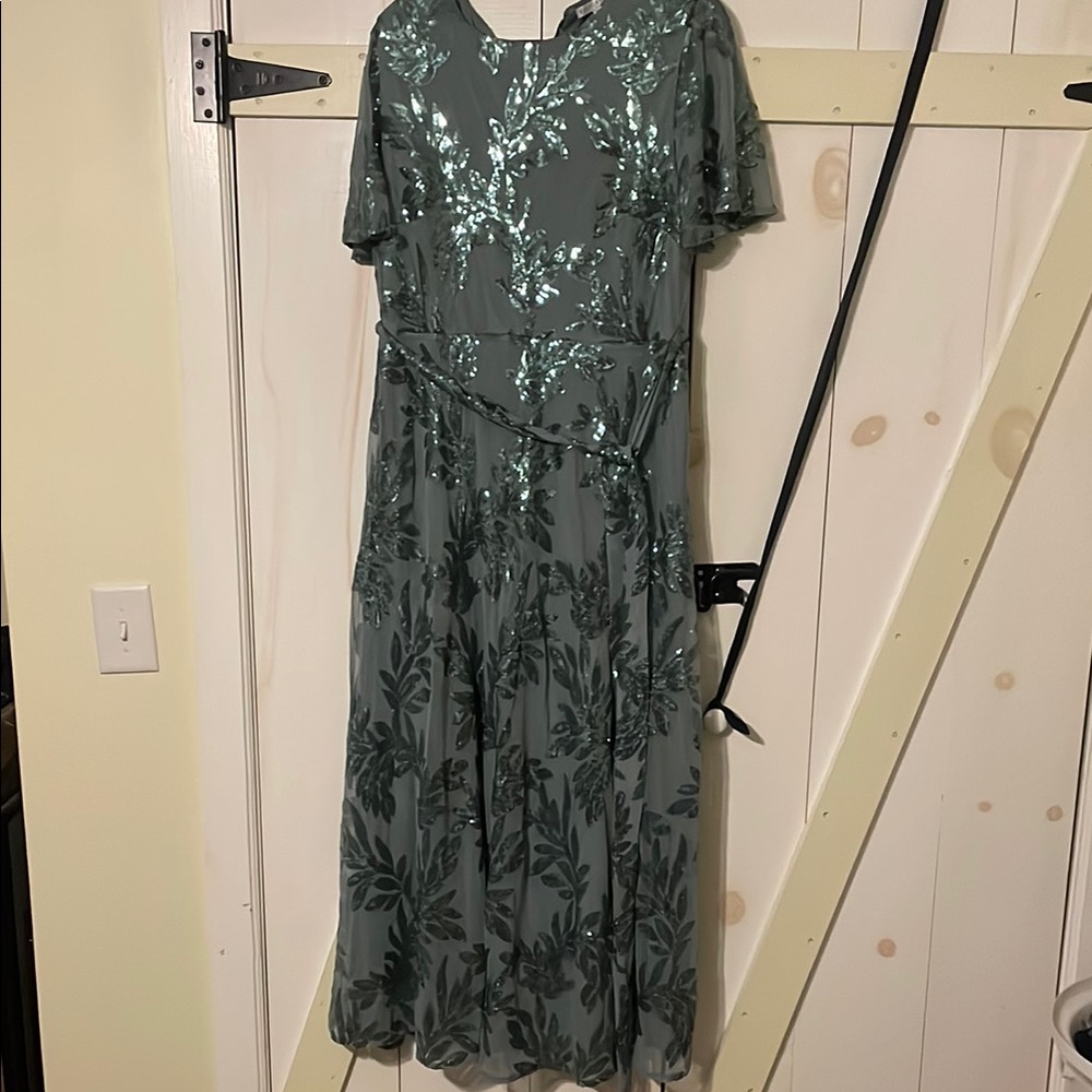 Baltic Born Green Flutter Sleeve Maxi Gown